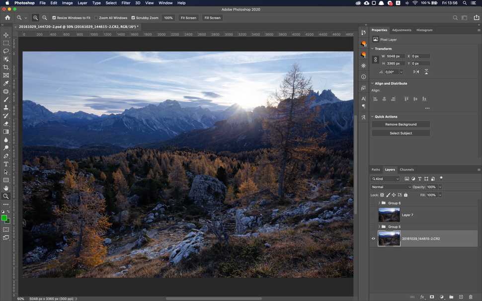 Example blended image from Dolomites
